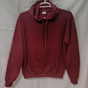 Mission Ridge‎ Mens Hoodie Fleece Pullover Maroon Burgundy Sweatshirt Size M